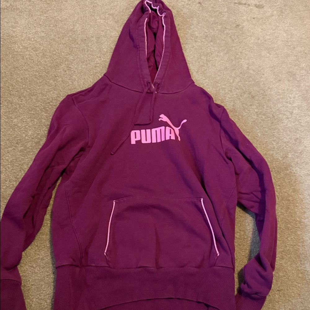 Puma Purple Hoodie with Pink Logo